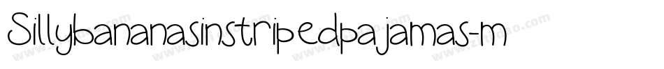Sillybananasinstripedpajamas-mpga字体转换