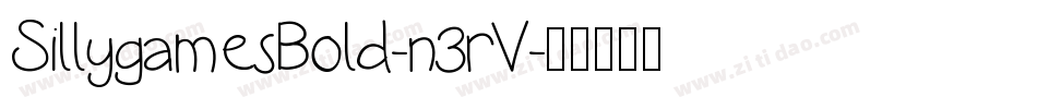 SillygamesBold-n3rV字体转换