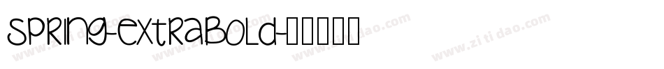 Spring-Extrabold字体转换
