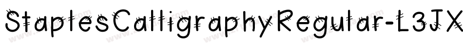 StaplesCalligraphyRegular-L3JX3字体转换