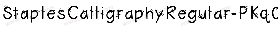 StaplesCalligraphyRegular-PKq07字体转换