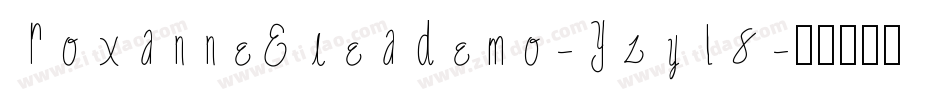 RoxanneEleaDemo-YzyL8字体转换