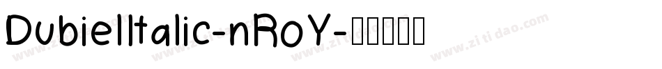 DubielItalic-nRoY字体转换