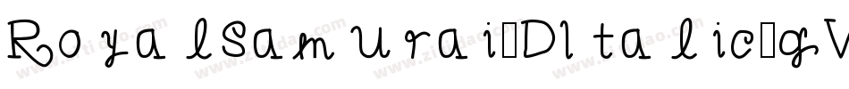 RoyalSamurai3DItalic-gVK4字体转换