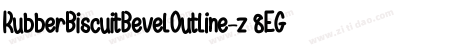 RubberBiscuitBevelOutline-z8EG字体转换