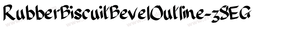 RubberBiscuitBevelOutline-z8EG字体转换