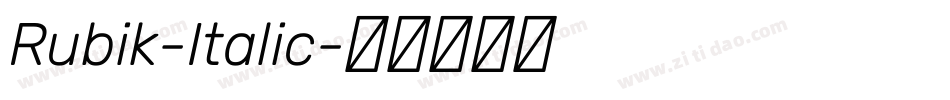 Rubik-Italic字体转换