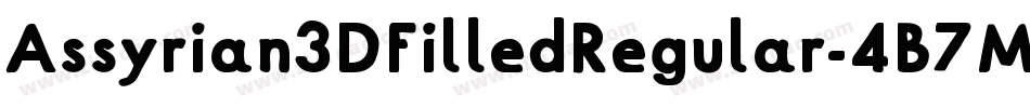 Assyrian3DFilledRegular-4B7MD字体转换