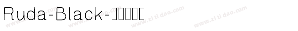 Ruda-Black字体转换