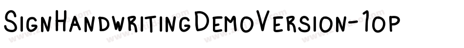 SignHandwritingDemoVersion-1opv字体转换