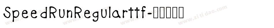 SpeedRunRegularttf字体转换