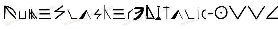 RuneSlasher3DItalic-OVVLo字体转换