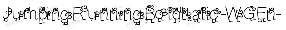 JumpingRunningBoldItalic-WGEn字体转换