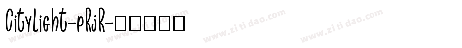 CityLight-pRjR字体转换