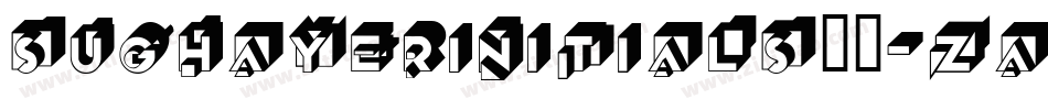 SughayerInitials02-Zap3字体转换