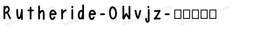 Rutheride-0Wvjz字体转换