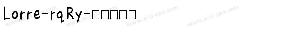 Lorre-rqRy字体转换