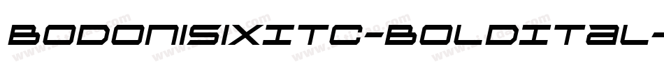 BodoniSixITC-BoldItal字体转换