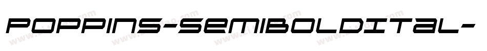 Poppins-SemiBoldItal字体转换