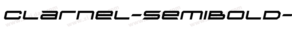 Clarnel-SemiBold-Italic字体转换