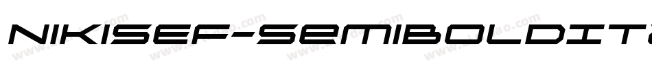 NikisEF-SemiBoldItalic字体转换