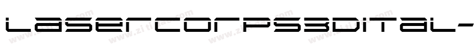 lasercorps3dital字体转换