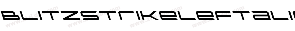 BlitzstrikeLeftalic-LpPZ字体转换
