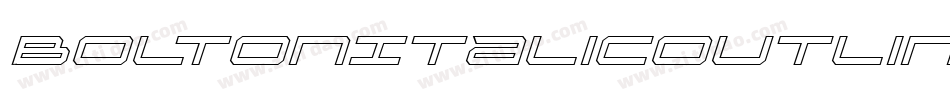 BoltonItalicOutline字体转换