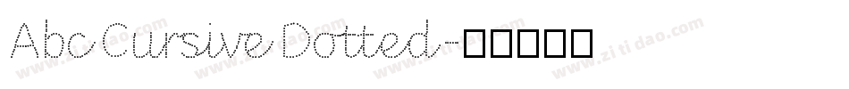 AbcCursiveDotted字体转换