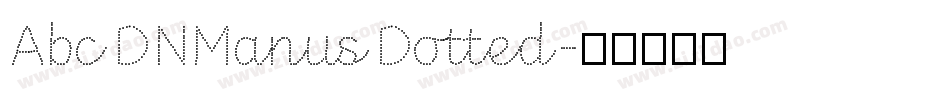 AbcDNManusDotted字体转换