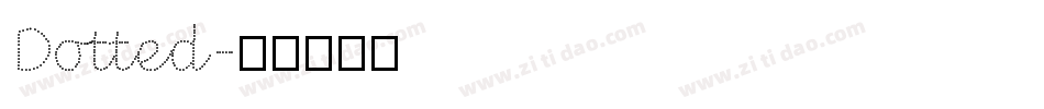 Dotted字体转换