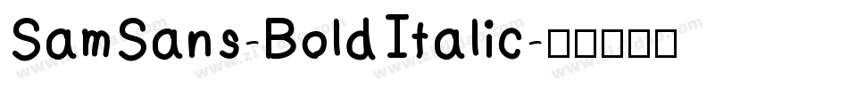 SamSans-BoldItalic字体转换