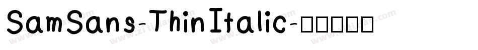 SamSans-ThinItalic字体转换