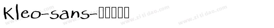 Kleo-sans字体转换