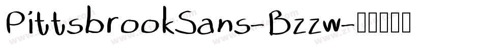 PittsbrookSans-Bzzw字体转换