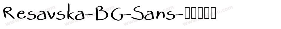 Resavska-BG-Sans字体转换