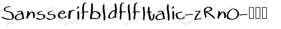 SansserifbldflfItalic-zRn0字体转换