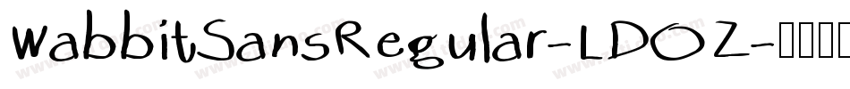 WabbitSansRegular-LDOZ字体转换