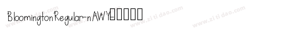 BloomingtonRegular-nAWY字体转换