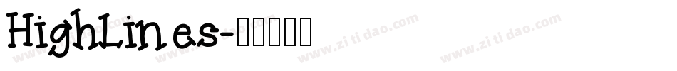 HighLines字体转换
