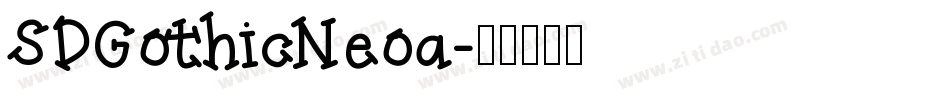 SDGothicNeoa字体转换