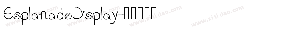 EsplanadeDisplay字体转换