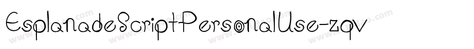 EsplanadeScriptPersonalUse-zqv3字体转换