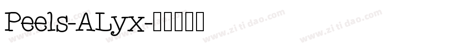 Peels-ALyx字体转换