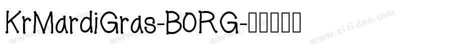 KrMardiGras-B0RG字体转换