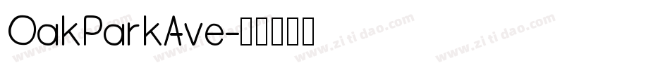 OakParkAve字体转换