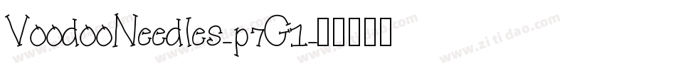 VoodooNeedles-p7G1字体转换