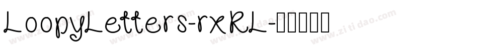 LoopyLetters-rxRL字体转换