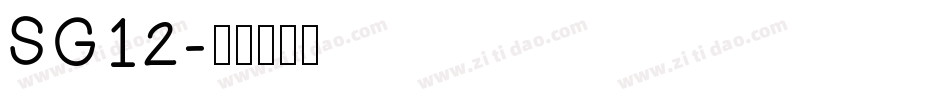 SG12字体转换