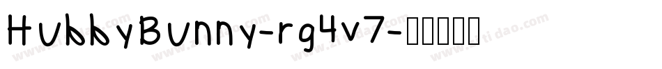 HubbyBunny-rg4v7字体转换